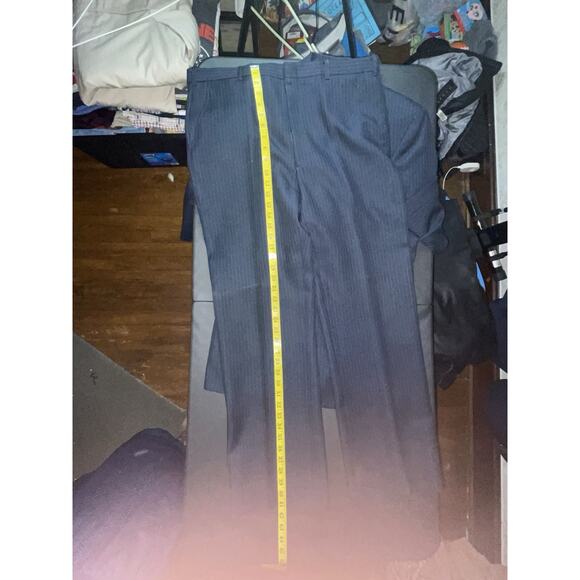 Vintage Johnny Carson Two Piece Suit Jacket & Pants 19x34 Jacket Size 36 Pants - Picture 7 of 7